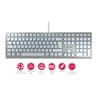 CHERRY KC 6000 SLIM FOR MAC klaviatūra USB QWERTZ Vokiečių Sidabras