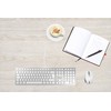 CHERRY KC 6000 Slim klaviatūra USB AZERTY Prancūzų Sidabras, Balta