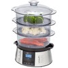 Clatronic DG 3547 steam cooker 3 basket(s) Juodas,Nerūdijantis plienas 800 W