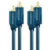 Clicktronic 2 x RCA kištukas - 2 x RCA kištukas, 0,5 m, juodas
