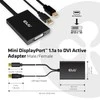 Club 3D Aktyvus Club3D Adapteris Mini DisplayPort 1.2 į Dual Link DVI-D aktyvus adapteris, tik HDCP, 4k30Hz, 60cm