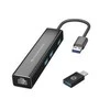 HUB USB Conceptronic 1x RJ-45 + 3x USB-A 3.0 (DONN07BA)