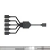 Cooler Master MFX-AWHN-1NNN5-R1 kompiuterio aušinimo komponentas Motininė plokštė RGB šakotuvo laidas Juoda