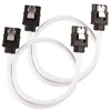 Corsair Premium Sleeved SATA Cable, baltas 30cm – 2 pack