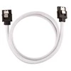 Corsair Premium Sleeved SATA Cable, baltas 60cm – 2 pack