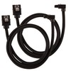 „Corsair Premium SATA“ kampinis kabelis, juodas 60 cm, 2 vnt. pakuotėje