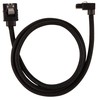 „Corsair Premium SATA“ kampinis kabelis, juodas 60 cm, 2 vnt. pakuotėje