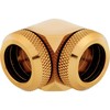 Corsair Hydro X Series XF Hardline Adapteris 90 Degree 14mm OD to 14mm OD Hardtube - 2 Pack, auksinis