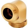 Corsair „Hydro X“ serijos XF kietojo vamzdžio adapteris 90 laipsnių 12 mm išorinio skersmens ir 12 mm išorinio skersmens kietajam vamzdžiui – 2 vnt. pakuotėje, auksinis