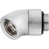 Corsair Hydro X Series Adapteris 45 Degree G1/4 inch Male to G1/4 inch Female - 2-pack, rotatable, chrome sidabrinis