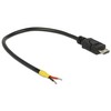 Delock Cable USB 2.0 MicroB kištukas> 2x atviri kabelio galai, galia 15 cm Raspberry Pi