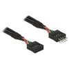 PRZEDŁUŻACZ USB PIN HEADER M/F 10 PIN 2.0 10CM JUODA DELOCK
