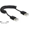 DELOCK Kabelis USB 2.0-A St/St Spiralkabel