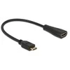 Delock adapterio kabelis mini HDMI-C vyriškas > HDMI-A moteriškas 23 cm
