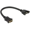 HDMI kabelis F/F V1.4 0.25M JUODA DO PANELU DELOCK