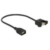 KABELIS USB-AF-AF 2.0 25CM PANEL MOUNT DELOCK