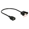 KABELIS USB-AF-AF 2.0 25CM PANEL MOUNT DELOCK