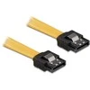 DELOCK Cable SATA 20cm geltonas tiesus/tiesus metalinis