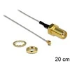 Delock Antennenkabel SMA Buchse zum Einbau > MHF II /U.FL-LP