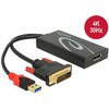 Delock adapterio kabelis DVI 24+1 kištukas > Displayport 1.2 mot