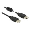 LAIDAS USB-A M/M 2.0 0.5M JUODA DELOCK