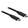 DELOCK Cable USB Type-C 2.0 male > USB Type-C 2.0 male 0.5 m juodas