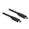 DELOCK Cable USB Type-C 2.0 male > USB Type-C 2.0 male 0.5 m juodas