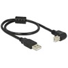 USB kabelis Delock USB-A - USB-B 0,5 m Juodas (84809)