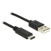 DELOCK Cable USB 2.0 Type-A male > USB Type-C 2.0 male 0,5 m juodas