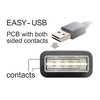 DELOCK kabelis EASY-USB 2.0 tipo A kištukinis kampu į kairę / dešinę > USB 2.0 Type Micro-B vyriškas 0,5 m
