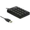 DELOCK USB klaviatūra 19 klavišų juodos spalvos