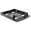 DELOCK rėmas 3,5 colio > 2 x 2,5" HDD metalinis juodas