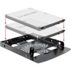DELOCK rėmas 3,5 colio > 2 x 2,5" HDD metalinis juodas