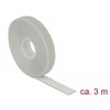 Delock Klett-Kabelbinder L 3 m x B 13 mm Rolle grau