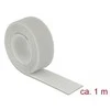 Delock Klett-Kabelbinder L 1 m x B 20 mm Rolle grau