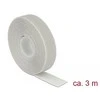 Delock Klett-Kabelbinder L 3 m x B 20 mm Rolle grau