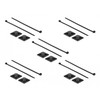 Delock Befestigungssockel 40 x 40 mm mit Kabelbinder L 250 x B 7,2 mm juodas
