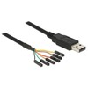 Delock Cable USB kištukas > TTL 6 kontaktų antraštė, viena 1,8 m (3,3 V)