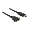 Sonstige Delock 1m M-F - 1 m - DisplayPort - DisplayPort - Vyriškas - Moteris - Auksinis