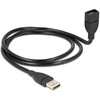 USB kabelis Delock USB-A - USB-A 1 m Juodas (83500)