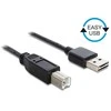 USB kabelis Delock USB-A - USB-B 1 m Juodas (83358)