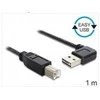 Sonstige KABELIS USB-A(M) KAMPINIS LEWO/PRAWO->USB-B(M) 2.0 1M EASY-USB JUODA DELOCK