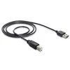 USB kabelis Delock USB-A - USB-B 1 m Juodas (83358)