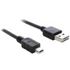 DELOCK Cable EASY-USB 2.0-A male > USB 2.0 mini male 1 m