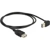 Kabelis USB Delock USB-A - USB-A 1 m Juodas (83547)