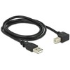 Delock Kabelis USB AM/BM 1m Juodas Kątowy