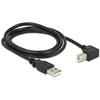 Delock Kabelis USB AM/BM 1m Juodas Kątowy