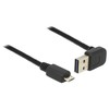 Kabelis USB Delock USB-A - 1 m Juodas (83535)
