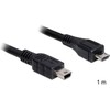 DELOCK cable USB micro-B St/ USB mini St 1m