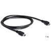 DELOCK cable USB micro-B St/ USB mini St 1m